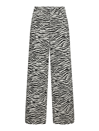 Co\'Couture ZionCC Zebra Wide Pant OffWhite-Black